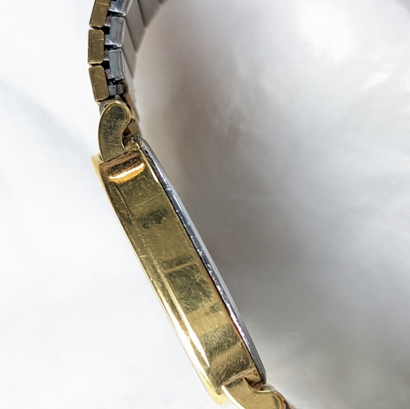 Longines vintage Wristwatch men's 950 Swiss 6140 Quartz GH gold black - Picture 4 of 8